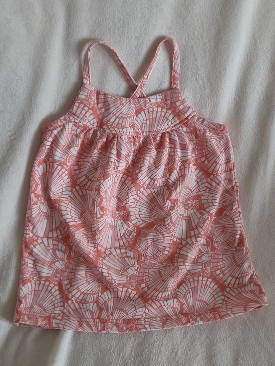 OshKosh B'gosh Other - OshKosh B'gosh Pink and White Floral Tank Top with Cross-Back Straps